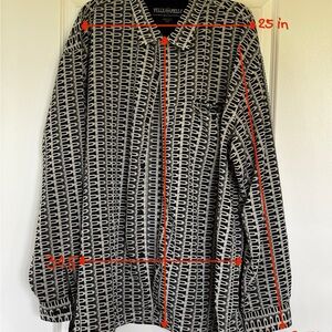 Pelle Pelle Monochrome Patterned Men's button down shirt